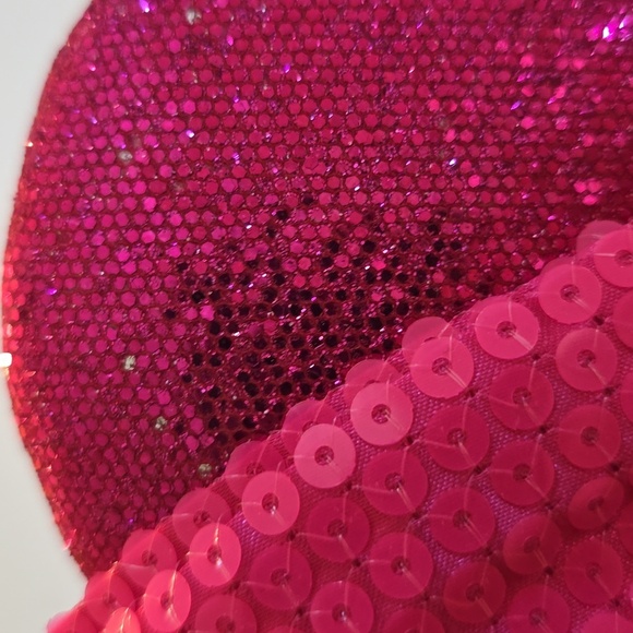 Disney Parks Exclusive MINNIE MOUSE Ears Adult FULL PINK BLING Glitter EUC - Picture 9 of 10